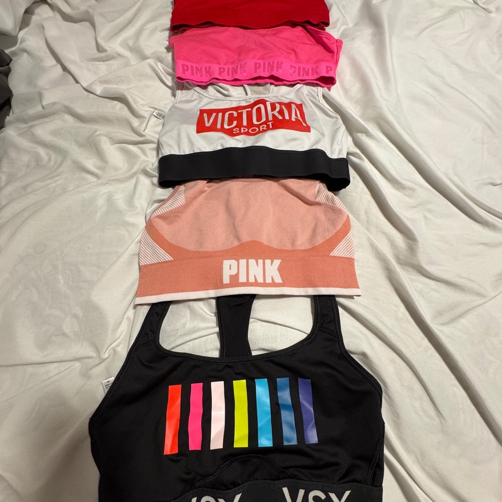 Victoria Sport and PINK Sports Bra Set